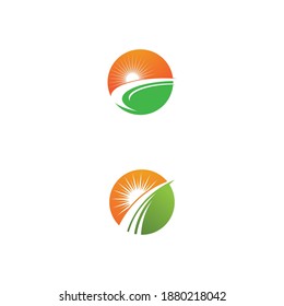 Diseño de la plantilla de logotipo de la ilustración de Sun Vector
