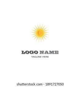 Diseño de la plantilla de logotipo de la ilustración de Sun Vector