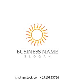 Logo-Vorlagendesign für Sun-Vektorgrafik-Symbol