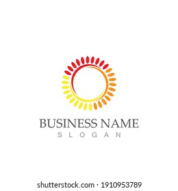 Diseño de la plantilla de logotipo de la ilustración de Sun Vector