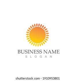Logo-Vorlagendesign für Sun-Vektorgrafik-Symbol