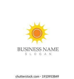 Diseño de la plantilla de logotipo de la ilustración de Sun Vector