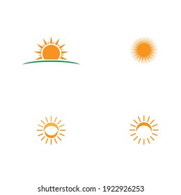 Logo-Vorlagendesign für Sun-Vektorgrafik-Symbol