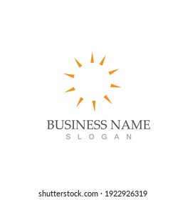 Diseño de la plantilla de logotipo de la ilustración de Sun Vector
