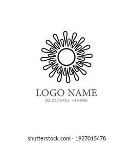 Diseño de la plantilla de logotipo de la ilustración de Sun Vector