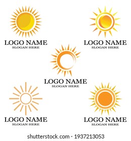 Diseño de la plantilla de logotipo de la ilustración de Sun Vector