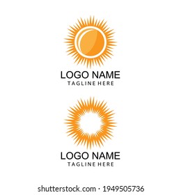 Diseño de la plantilla de logotipo de la ilustración de Sun Vector