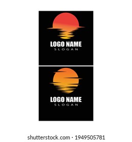 Diseño de la plantilla de logotipo de la ilustración de Sun Vector