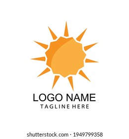 Diseño de la plantilla de logotipo de la ilustración de Sun Vector