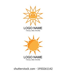 Logo-Vorlagendesign für Sun-Vektorgrafik-Symbol