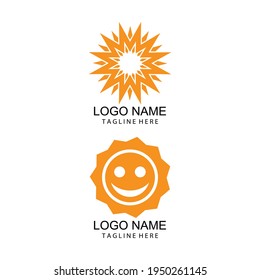 Diseño de la plantilla de logotipo de la ilustración de Sun Vector