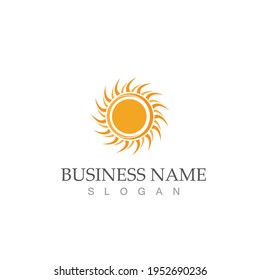 Diseño de la plantilla de logotipo de la ilustración de Sun Vector