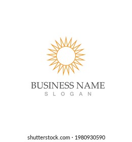 Diseño de la plantilla de logotipo de la ilustración de Sun Vector