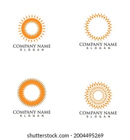 Diseño de la plantilla de logotipo de la ilustración de Sun Vector