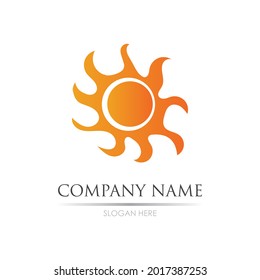 Logo-Vorlagendesign für Sun-Vektorgrafik-Symbol