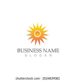 Diseño de la plantilla de logotipo de la ilustración de Sun Vector