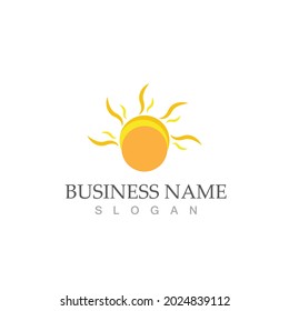 Diseño de la plantilla de logotipo de la ilustración de Sun Vector