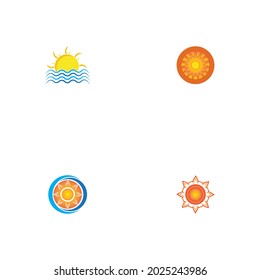 Diseño de la plantilla de logotipo de la ilustración de Sun Vector