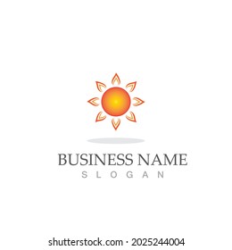 Diseño de la plantilla de logotipo de la ilustración de Sun Vector