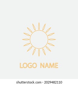 Diseño de la plantilla de logotipo de la ilustración de Sun Vector
