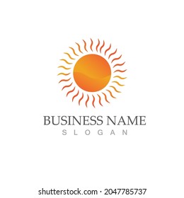 Diseño de la plantilla de logotipo de la ilustración de Sun Vector
