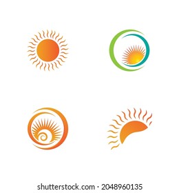 Diseño de la plantilla de logotipo de la ilustración de Sun Vector