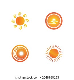 Diseño de la plantilla de logotipo de la ilustración de Sun Vector