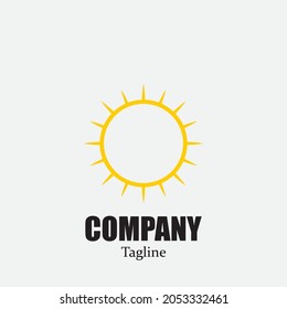 Diseño de la plantilla de logotipo de la ilustración de Sun Vector