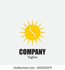 Logo-Vorlagendesign für Sun-Vektorgrafik-Symbol