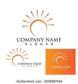 Diseño de la plantilla de logotipo de la ilustración de Sun Vector
