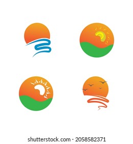 Sun Vector illustration Icon Logo Template design