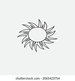 Logo-Vorlagendesign für Sun-Vektorgrafik-Symbol