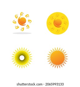Diseño de la plantilla de logotipo de la ilustración de Sun Vector