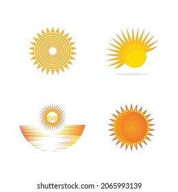 Diseño de la plantilla de logotipo de la ilustración de Sun Vector