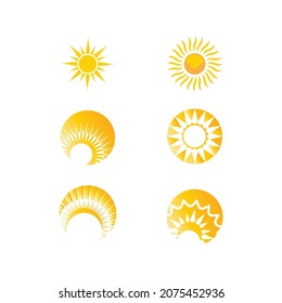 Diseño de la plantilla de logotipo de la ilustración de Sun Vector