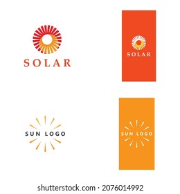 Diseño de la plantilla de logotipo de la ilustración de Sun Vector