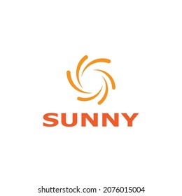 Diseño de la plantilla de logotipo de la ilustración de Sun Vector