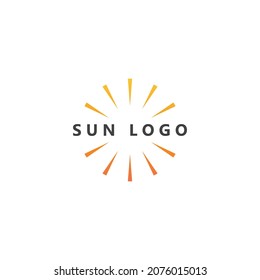 Diseño de la plantilla de logotipo de la ilustración de Sun Vector