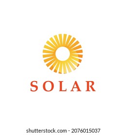 Diseño de la plantilla de logotipo de la ilustración de Sun Vector