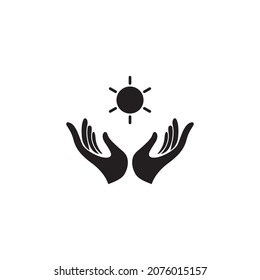 Logo-Vorlagendesign für Sun-Vektorgrafik-Symbol