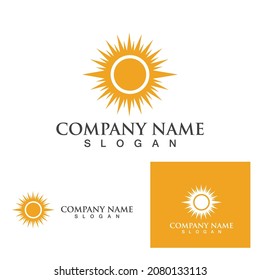 Diseño de la plantilla de logotipo de la ilustración de Sun Vector