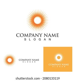 Logo-Vorlagendesign für Sun-Vektorgrafik-Symbol