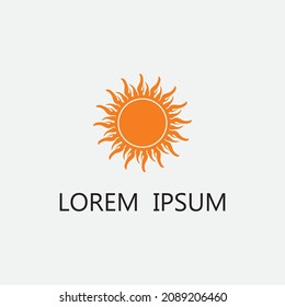 Diseño de la plantilla de logotipo de la ilustración de Sun Vector