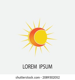 Diseño de la plantilla de logotipo de la ilustración de Sun Vector