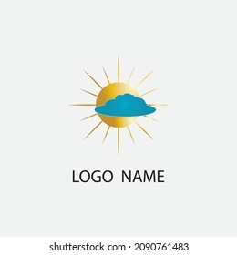 Diseño de la plantilla de logotipo de la ilustración de Sun Vector