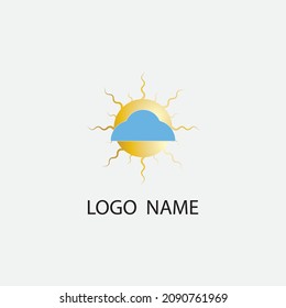 Diseño de la plantilla de logotipo de la ilustración de Sun Vector