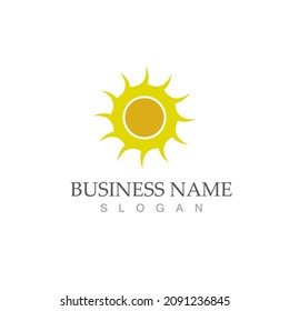 Diseño de la plantilla de logotipo de la ilustración de Sun Vector