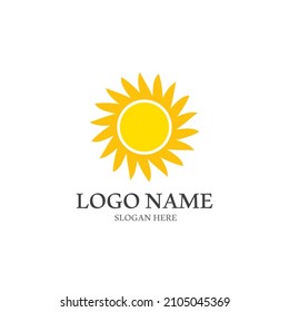 Logo-Vorlagendesign für Sun-Vektorgrafik-Symbol