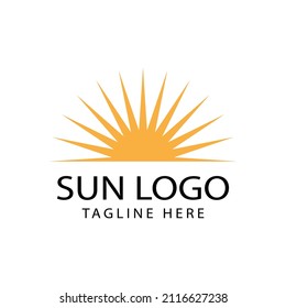 Diseño de la plantilla de logotipo de la ilustración de Sun Vector