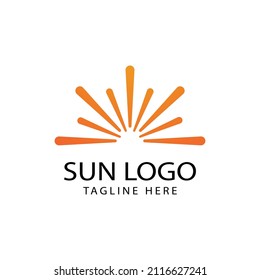 Logo-Vorlagendesign für Sun-Vektorgrafik-Symbol